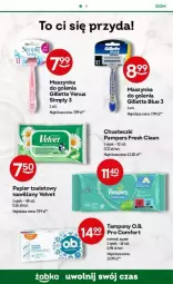 Gazetka promocyjna Żabka - Gazetka - ważna od 30.01 do 30.01.2024 - strona 49 - produkty: Gillette Venus, Pampers, Papier, Tampony, Papier toaletowy, Velvet, Venus, Szynka, Chusteczki, Gillette, Maszynka, O.B.