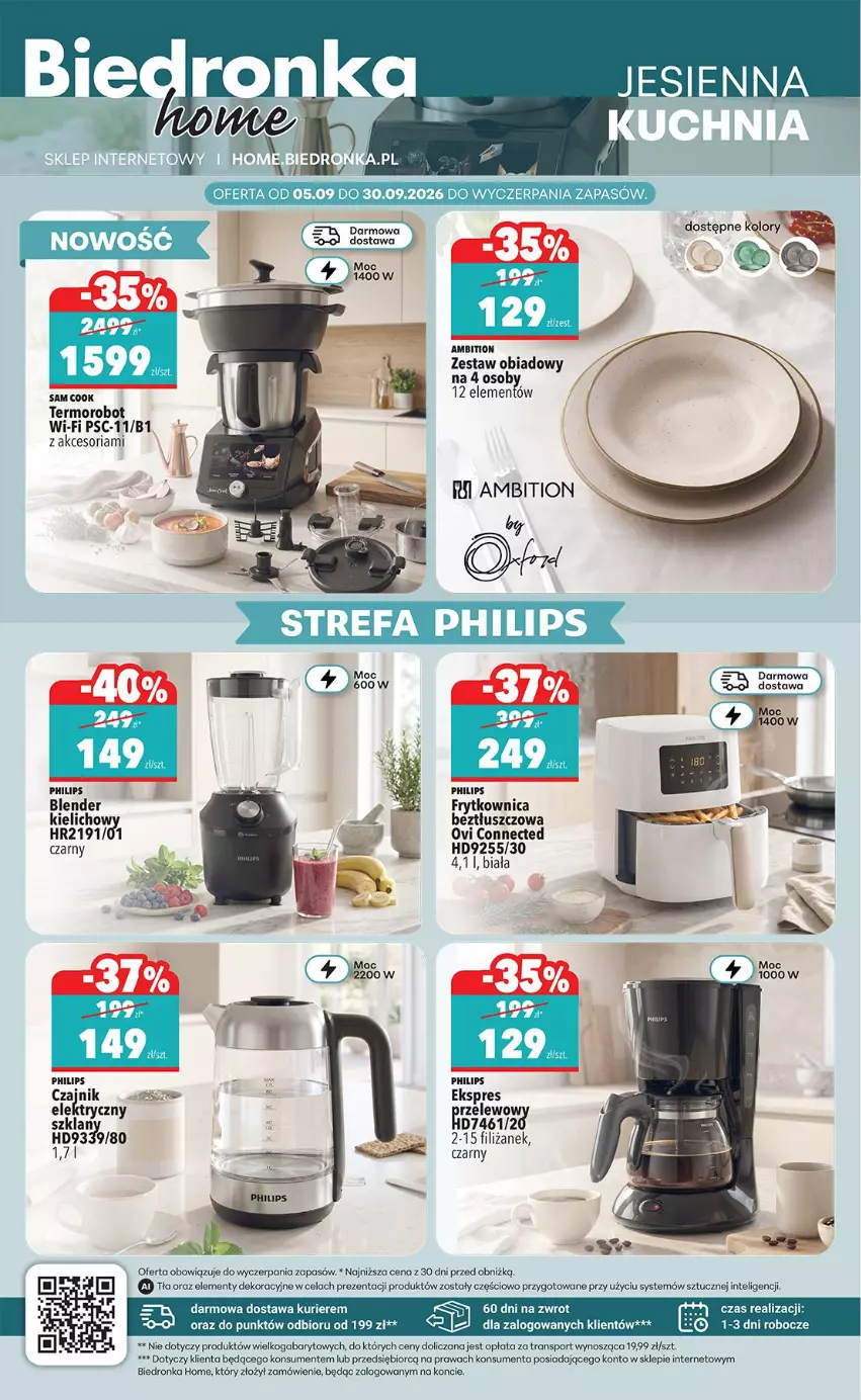 Gazetka promocyjna Biedronka - Okazje Tygodnia - ważna 05.09 do 19.09.2026 - strona 40 - produkty: Ambition, Blender, Fa, Intel, Philips, Por, Robot, Sport, Tran