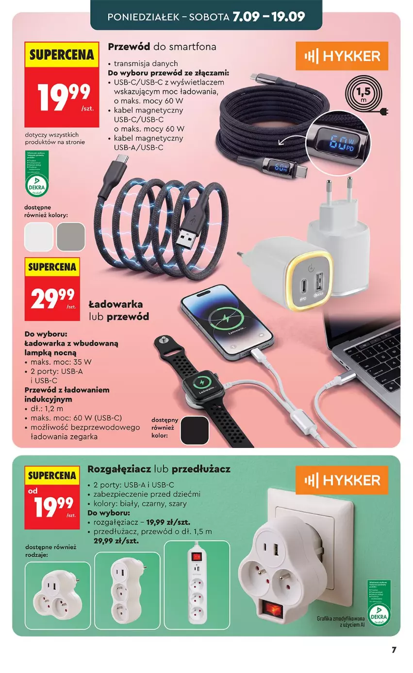 Gazetka promocyjna Biedronka - Okazje Tygodnia - ważna 05.09 do 19.09.2026 - strona 7 - produkty: Piec, Por, Przewód, Smartfon, Tran, Warka, Zegar