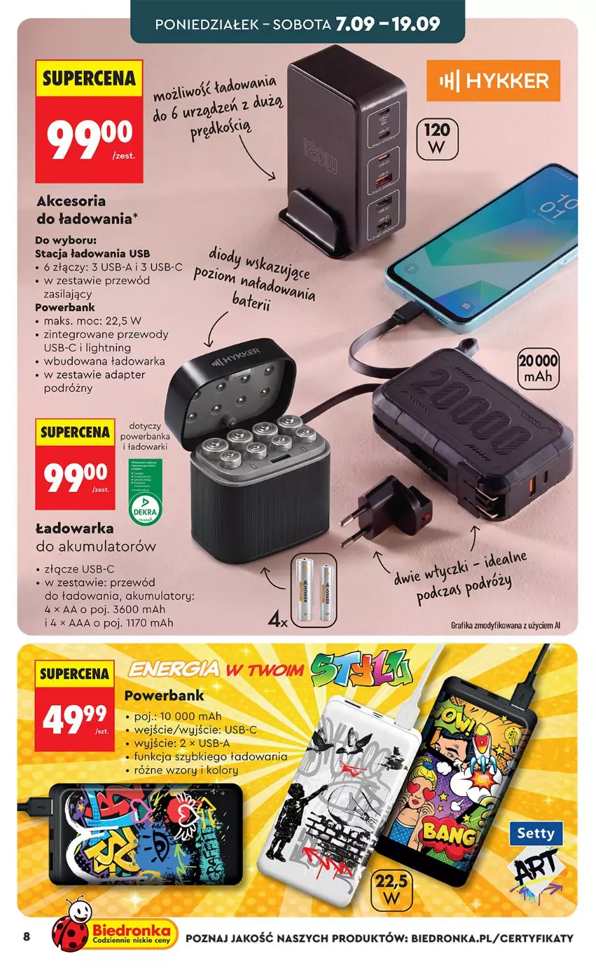Gazetka promocyjna Biedronka - Okazje Tygodnia - ważna 05.09 do 19.09.2026 - strona 8 - produkty: Akumulator, Gra, Grafika, Powerbank, Przewód, Warka
