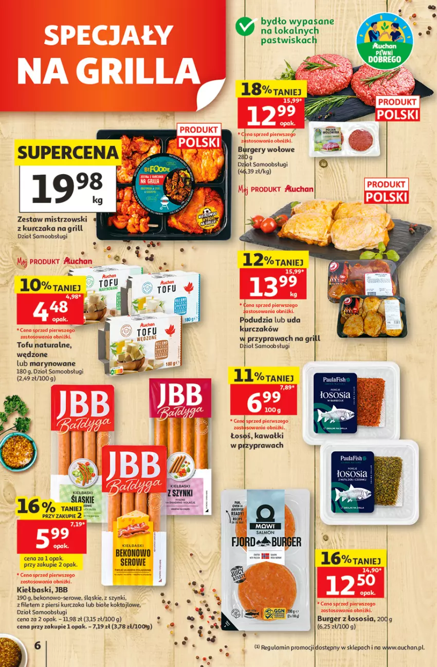 Gazetka promocyjna Auchan - 30 Lat Hipermarket - ważna 11.06 do 17.06.2026 - strona 6 - produkty: Beko, Burger, Grill, Kawa, Kurczak, Ser, Sos, Tofu