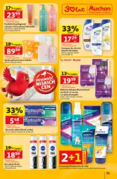 Gazetka promocyjna Auchan - 30 Lat Hipermarket - Gazetka - ważna od 17.06 do 17.06.2026 - strona 31 - produkty: Woda perfumowana, Nivelazione, Gra, Majtki, Seboradin, Perfum, Pasta do zębów, Szampon, Bielizna, Aksam, Pieluchomajtki, Woda, Blend-a-Med, Nivea, Fa