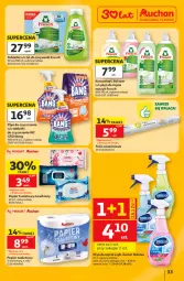 Gazetka promocyjna Auchan - 30 Lat Hipermarket - Gazetka - ważna od 17.06 do 17.06.2026 - strona 33 - produkty: Frosch, Do mycia naczyń, Papier, Tablet, Cillit Bang, Płyn do mycia naczyń, Papier toaletowy, Rolki, Płyn do mycia, Zmywarki, Sidolux, Folia aluminiowa