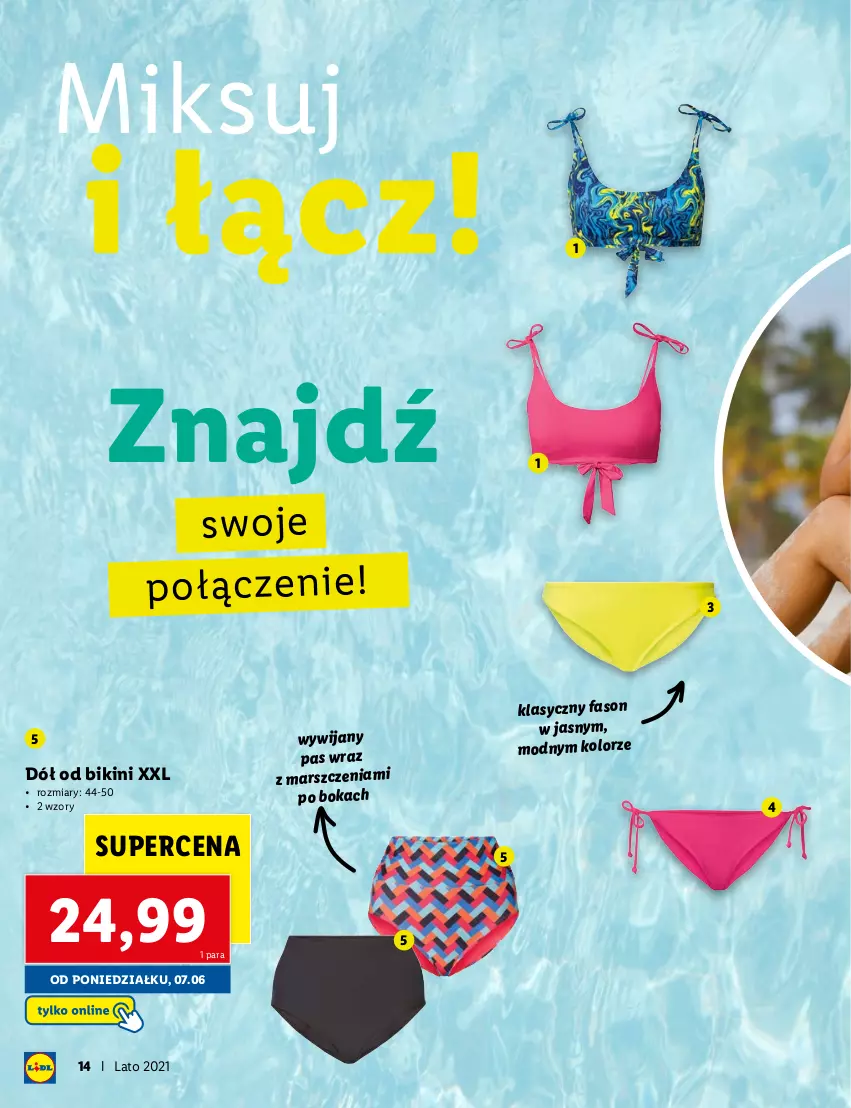 Gazetka promocyjna Lidl - KATALOG SKLEPU ONLINE - ważna 07.06 do 11.07.2021 - strona 14 - produkty: Bikini, Fa, Mars