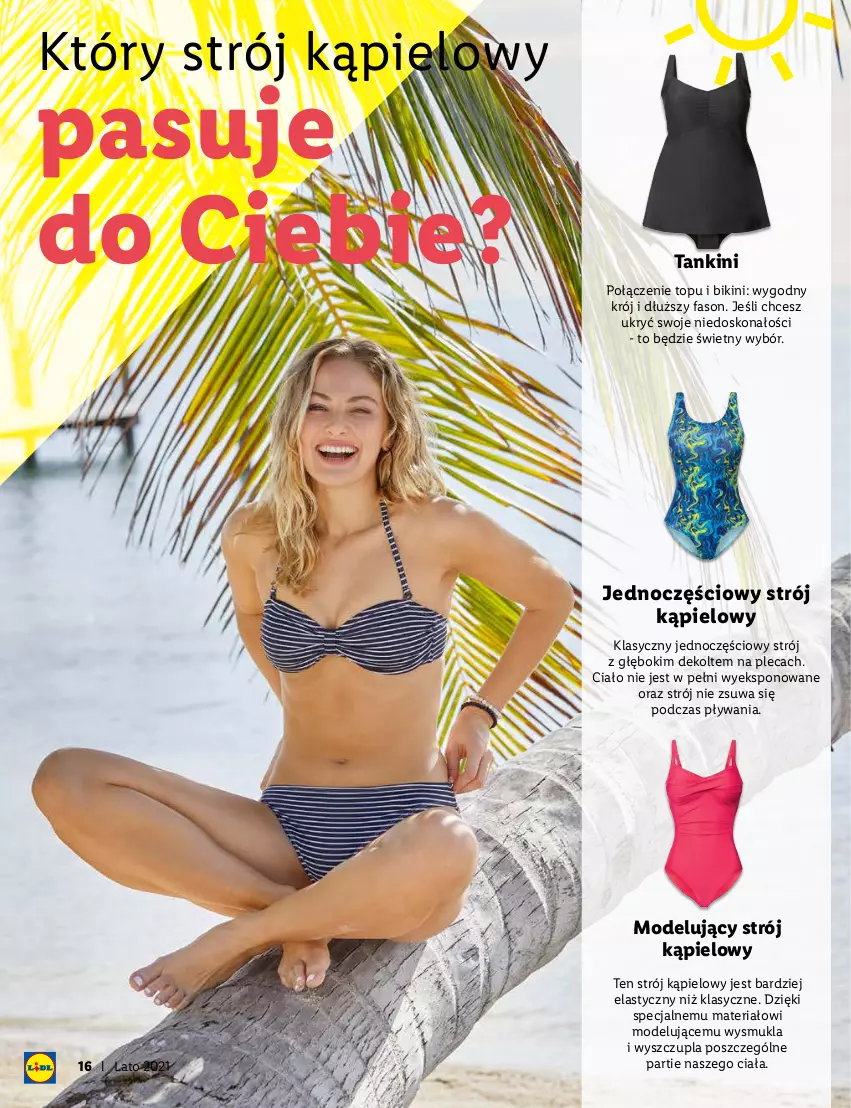 Gazetka promocyjna Lidl - KATALOG SKLEPU ONLINE - ważna 07.06 do 11.07.2021 - strona 16 - produkty: Bikini, Fa, Strój kąpielowy, Top