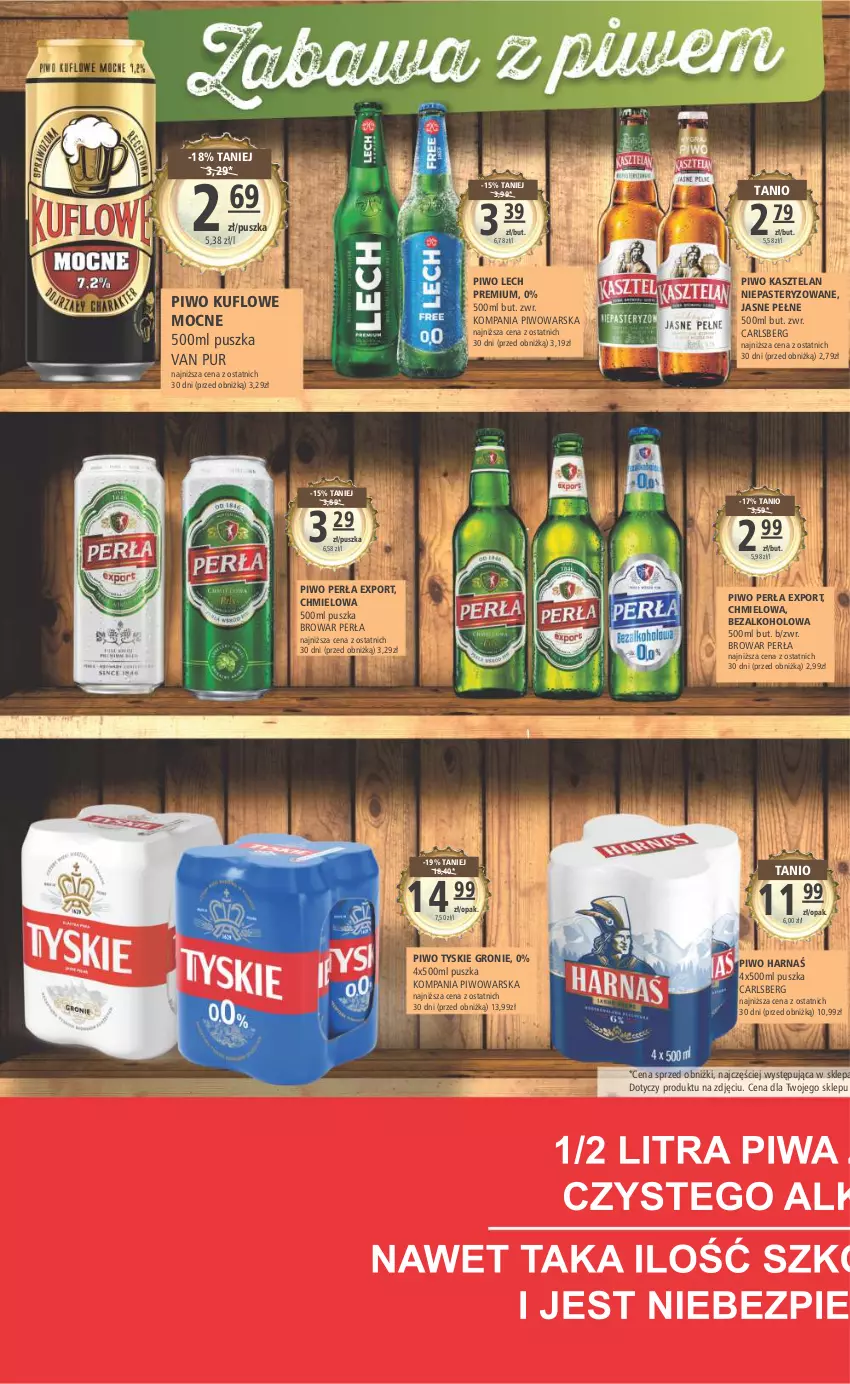 Gazetka promocyjna Arhelan - Gazetka - ważna 27.01 do 05.02.2023 - strona 14 - produkty: Carlsberg, Harnaś, Kasztelan, Lech Premium, Perła, Piwo, Por, Pur, Tyskie