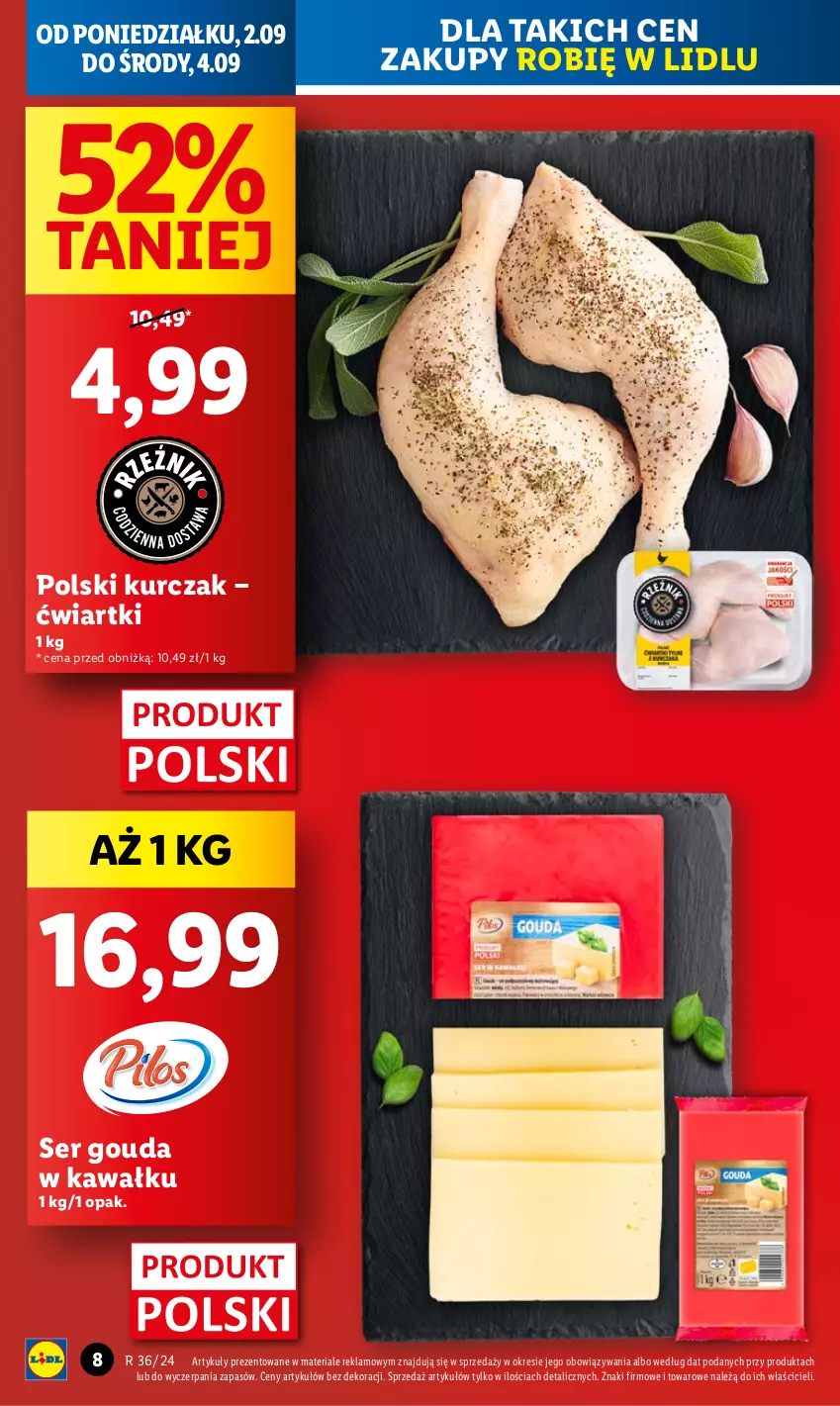 Gazetka promocyjna Lidl - GAZETKA - ważna 02.09 do 04.09.2024 - strona 10 - produkty: Gouda, Kawa, Kurczak, Ser