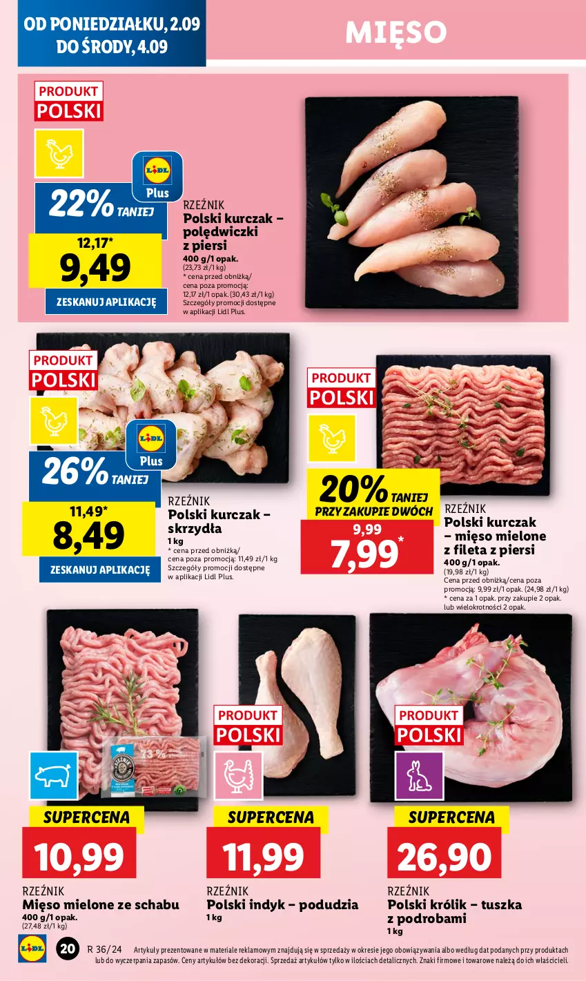 Gazetka promocyjna Lidl - GAZETKA - ważna 02.09 do 04.09.2024 - strona 26 - produkty: Królik, Kurczak, Mięso, Mięso mielone, Tusz