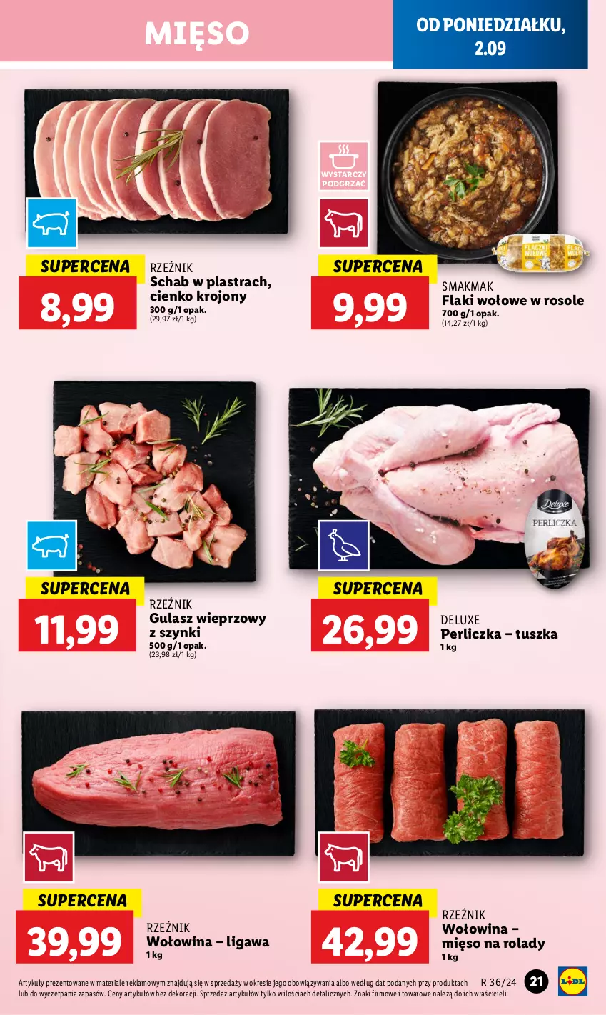 Gazetka promocyjna Lidl - GAZETKA - ważna 02.09 do 04.09.2024 - strona 27 - produkty: Flaki, Flaki wołowe, Mięso, Perliczka, Tusz, Wołowina