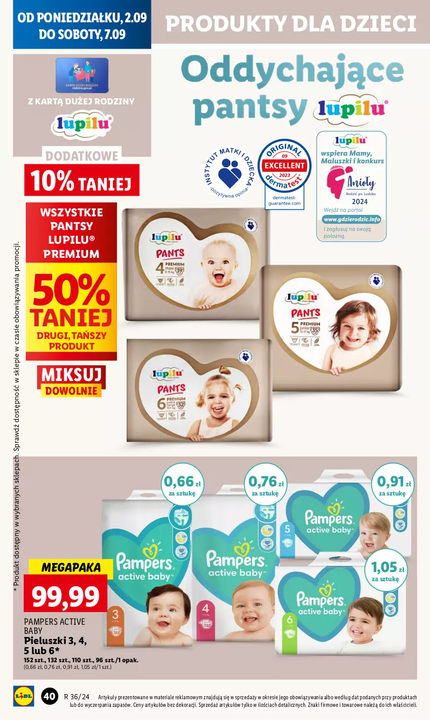 Gazetka promocyjna Lidl - GAZETKA - ważna 02.09 do 04.09.2024 - strona 48 - produkty: Dzieci, Pampers