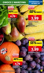 Gazetka promocyjna Lidl - GAZETKA - Gazetka - ważna od 04.09 do 04.09.2024 - strona 21 - produkty: Warzywa, Gruszki, Owoce, Kukurydza