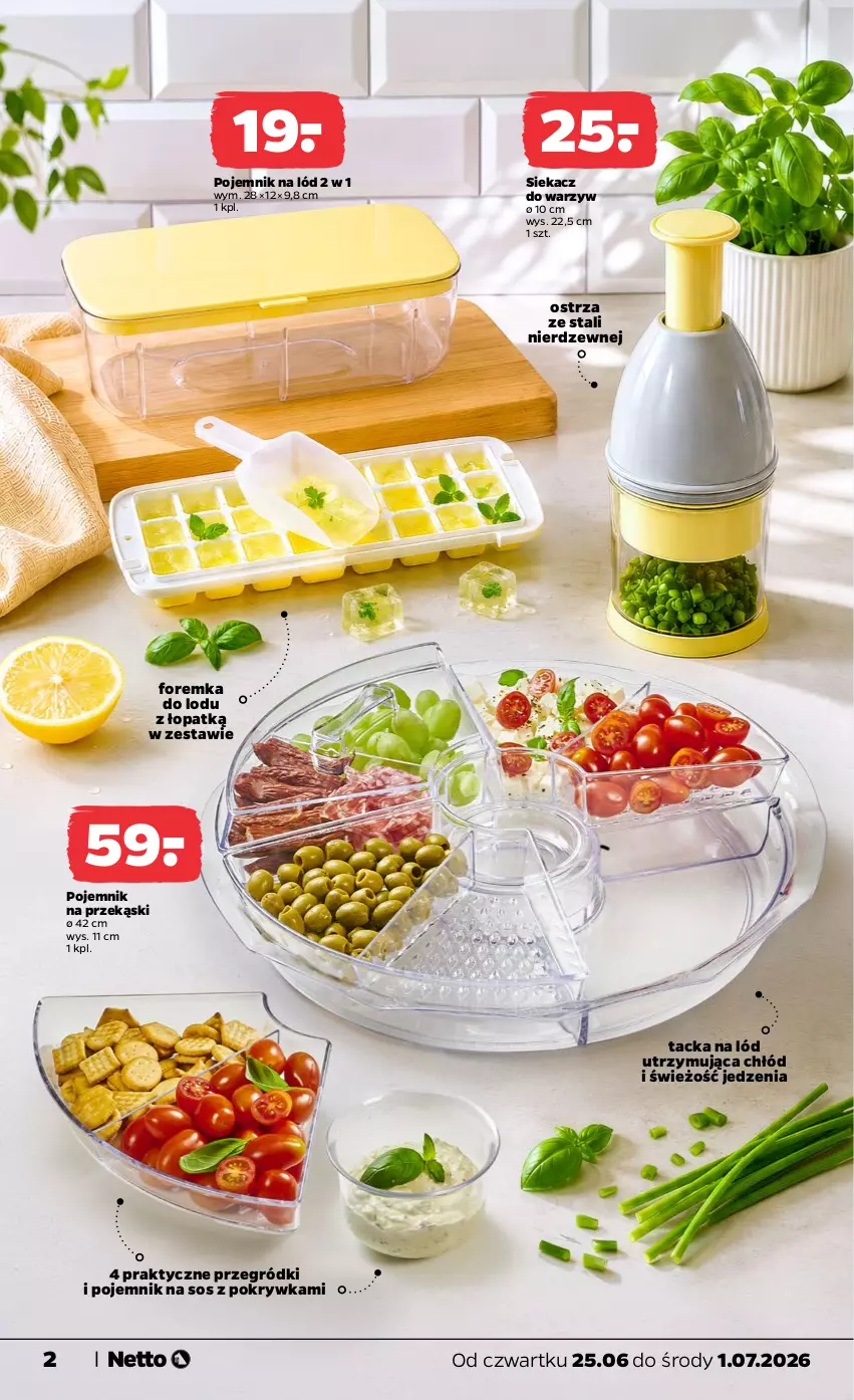 Gazetka promocyjna Netto - Od Czwartku - ważna 25.06 do 01.07.2026 - strona 2 - produkty: Pojemnik, Sos