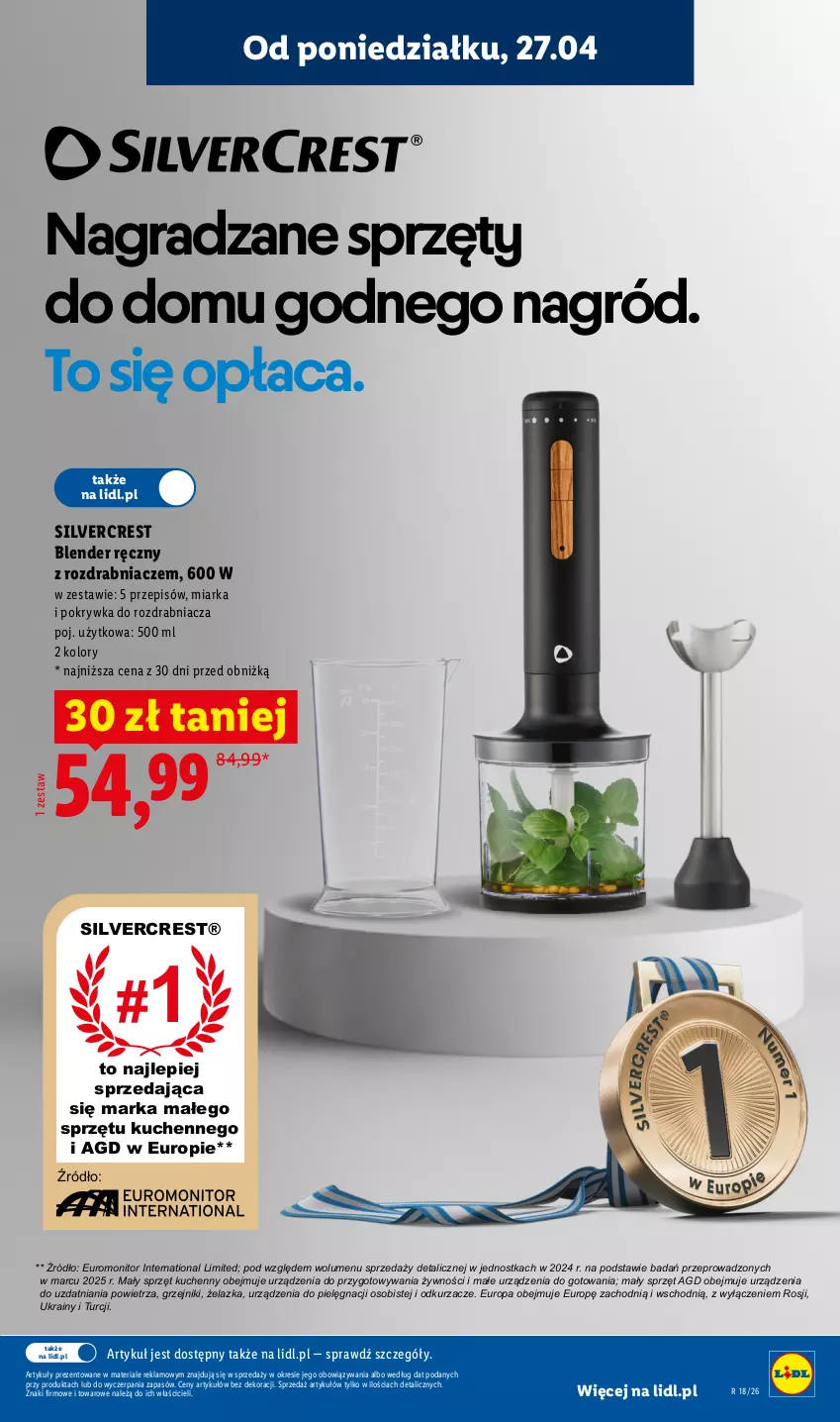 Gazetka promocyjna Lidl - Katalog ważny od 27.04 - ważna 27.04 do 02.05.2026 - strona 11 - produkty: Blender, Blender ręczny, Gra, Grzejnik, Miarka, Monitor, Odkurzacz, Odkurzacze, Rozdrabniacz, Silvercrest
