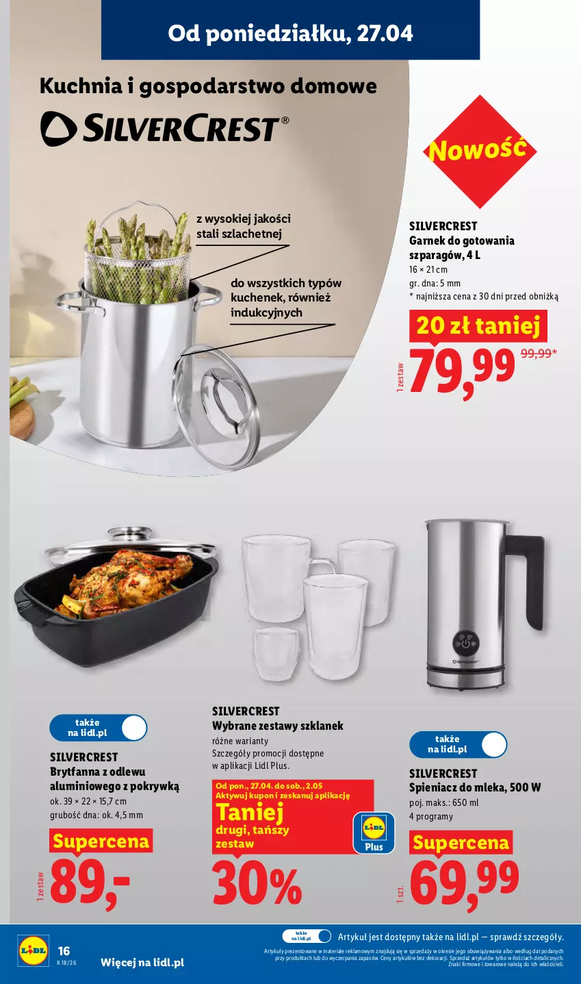 Gazetka promocyjna Lidl - Katalog ważny od 27.04 - ważna 27.04 do 02.05.2026 - strona 16 - produkty: Fa, Garnek, Gra, Kuchnia, Silvercrest, Sok