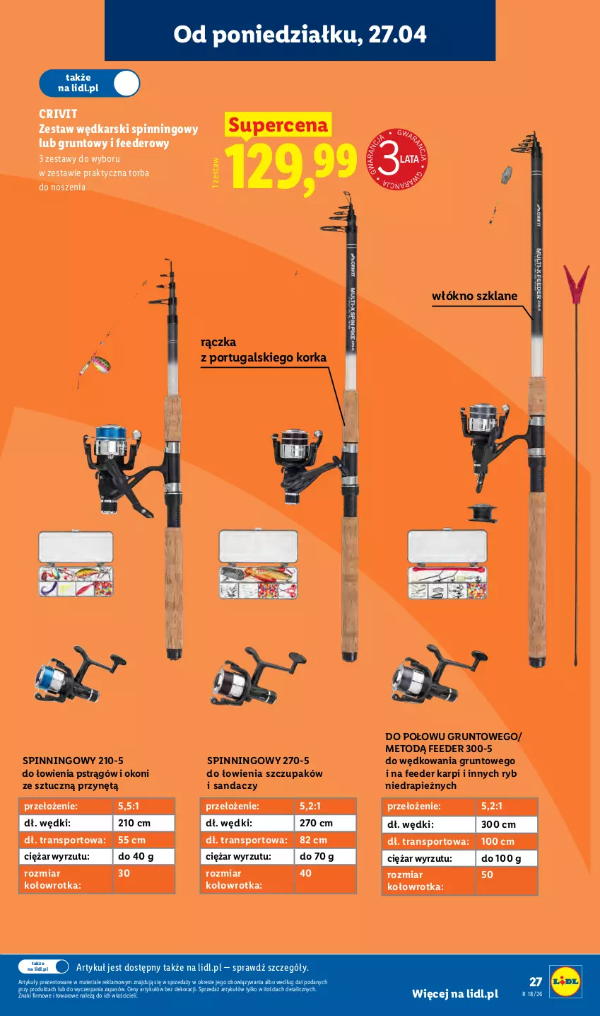 Gazetka promocyjna Lidl - Katalog ważny od 27.04 - ważna 27.04 do 02.05.2026 - strona 29 - produkty: Grunt, Karp, Orka, Por, Pstrąg, Sandacz, Sport, Torba, Tran, Zupa