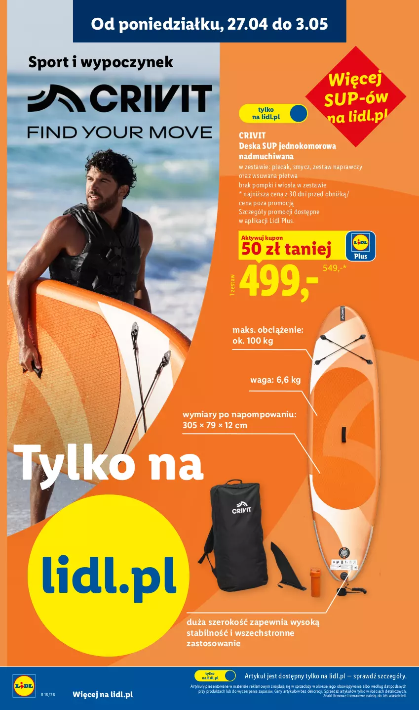 Gazetka promocyjna Lidl - Katalog ważny od 27.04 - ważna 27.04 do 02.05.2026 - strona 32 - produkty: Plecak, Por, Smycz, Sok, Sport, Waga