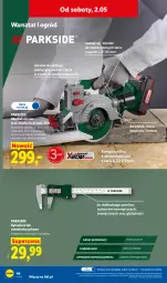 Gazetka promocyjna Lidl - Katalog ważny od 27.04 - Gazetka - ważna od 02.05 do 02.05.2026 - strona 52 - produkty: Parkside, Ser, Miarka, Przecinarka, Warka, Tarcza tnąca, Bateria, Ogród, Akumulator