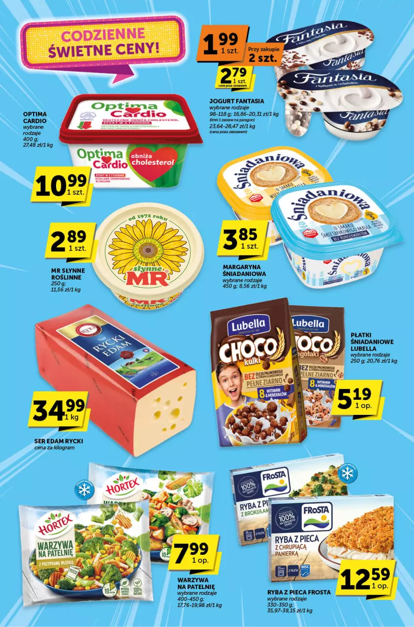 Gazetka promocyjna ABC - ważna 14.11 do 26.11.2024 - strona 8 - produkty: Bell, Bella, Danio, Edam, Fa, Fanta, Frosta, Gra, Jogurt, Lubella, Margaryna, Optima, Piec, Ryba, Ser, Słynne, Warzywa