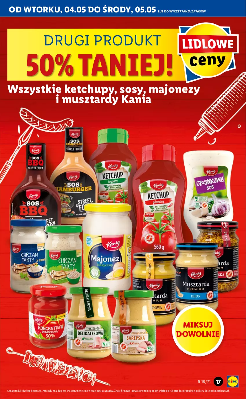 Gazetka promocyjna Lidl - GAZETKA - ważna 04.05 do 05.05.2021 - strona 17 - produkty: Ketchup, Majonez, Mus, Sos