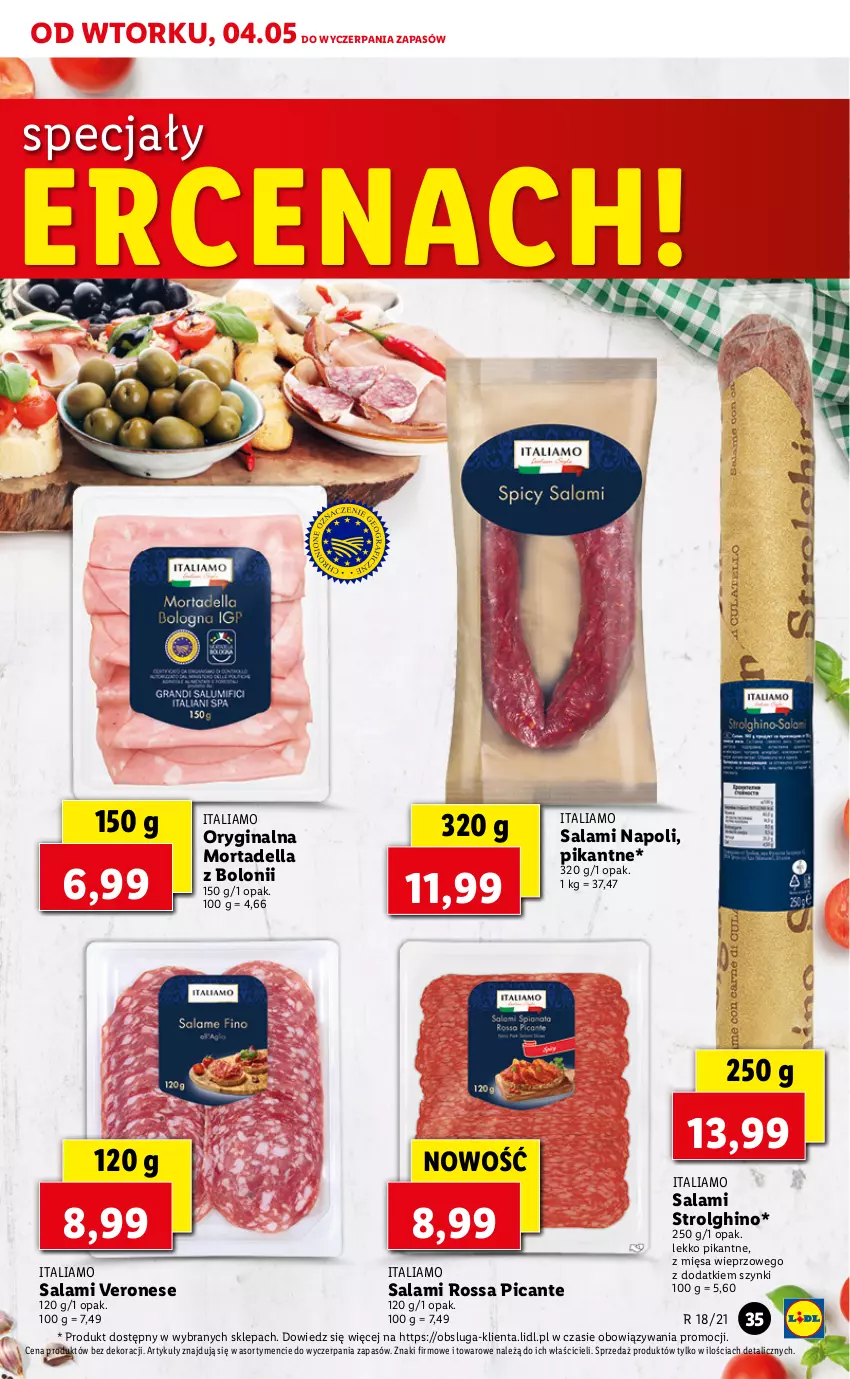 Gazetka promocyjna Lidl - GAZETKA - ważna 04.05 do 05.05.2021 - strona 35 - produkty: Dell, Gin, LG, Mortadella, Salami