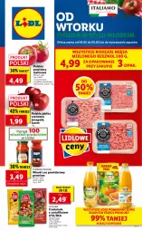 Gazetka promocyjna Lidl - GAZETKA - Gazetka - ważna od 05.05 do 05.05.2021 - strona 1 - produkty: Jonagold, Sos, Sok, Por, Sos pomidorowy, Czekolada, Pomidory, Jabłka, Fa