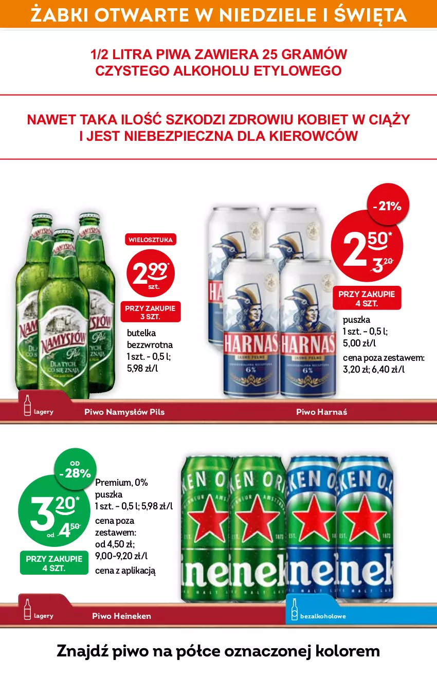 Gazetka promocyjna Żabka - ważna 27.04 do 03.05.2022 - strona 25 - produkty: Gra, Harnaś, Heineken, Namysłów, Piec, Piwa, Piwo