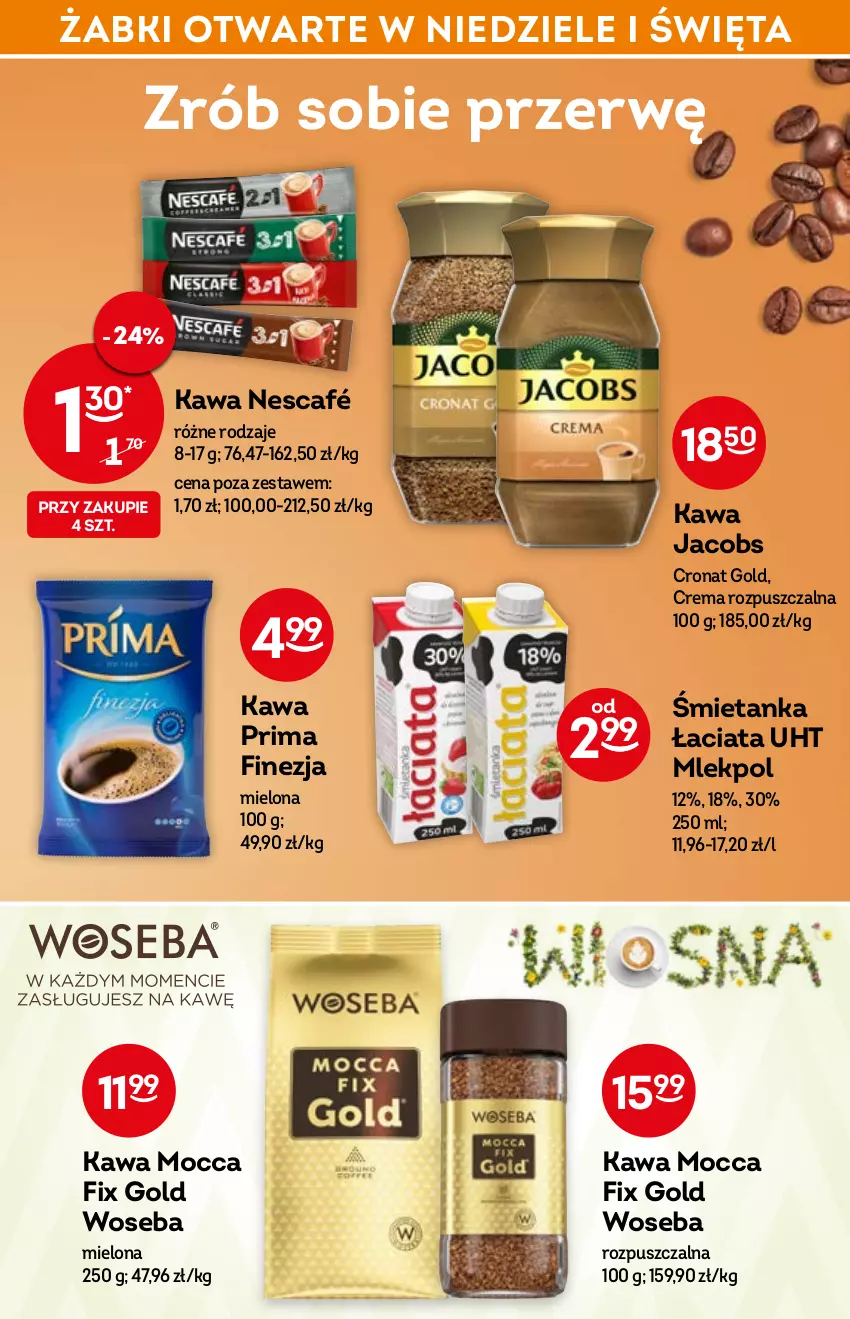 Gazetka promocyjna Żabka - ważna 27.04 do 03.05.2022 - strona 50 - produkty: Jacobs, Kawa, Mocca Fix Gold, Nescafé, Prima, Woseba