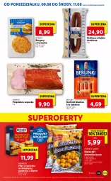 Gazetka promocyjna Lidl - GAZETKA - Gazetka - ważna od 11.08 do 11.08.2021 - strona 13 - produkty: Kurczak, Polędwica, Kiełbasa wiejska, Burger, Morliny, Kabanos, Kiełbasa, Berlinki