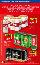 Gazetka promocyjna Lidl - GAZETKA - Gazetka - ważna od 11.08 do 11.08.2021 - strona 24 - produkty: Tyskie, Warka