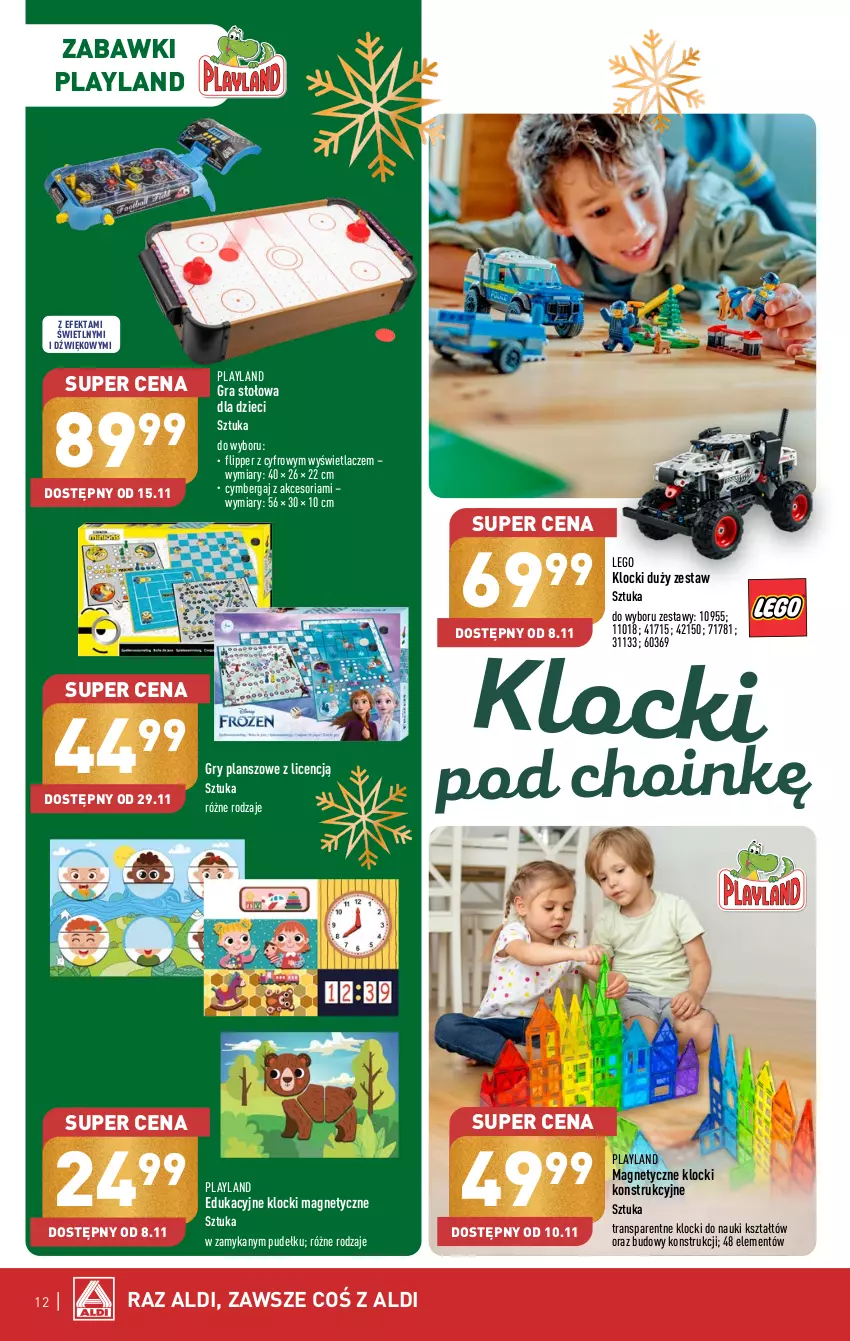 Gazetka promocyjna Aldi - Katalog z zabawkami - ważna 28.10 do 23.12.2023 - strona 12 - produkty: Dzieci, Flipper, Gra, Gry, Klocki, LEGO, Tran