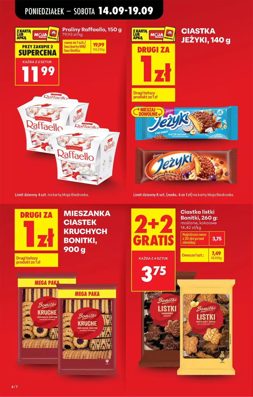 Gazetka promocyjna Biedronka - Od Poniedziałku - ważna 14.09 do 19.09.2026 - strona 10 - produkty: Bonitki, Ciastka, Fa, Kakao, Praliny, Raffaello, Stek