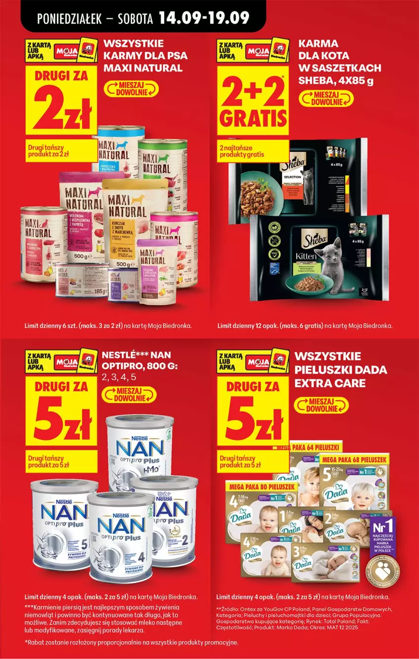 Gazetka promocyjna Biedronka - Od Poniedziałku - ważna 14.09 do 19.09.2026 - strona 19 - produkty: Dada, Dzieci, Fa, Gra, Karmi, Majtki, Mleko, O nas, Pieluchomajtki, Pieluchy, Por, Sheba