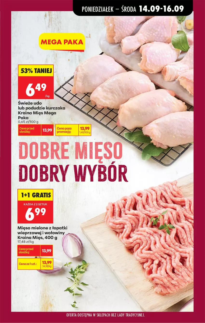 Gazetka promocyjna Biedronka - Od Poniedziałku - ważna 14.09 do 19.09.2026 - strona 39 - produkty: Kurczak, Mięso, Mięso mielone, Mięso mielone z łopatki wieprzowej