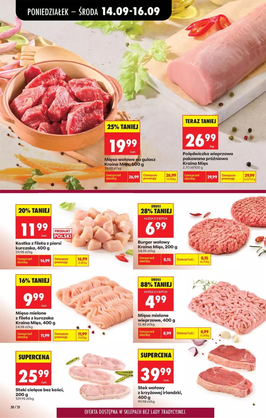 Gazetka promocyjna Biedronka - Od Poniedziałku - ważna 14.09 do 19.09.2026 - strona 40 - produkty: Burger, Kurczak, LG, Mięso, Mięso mielone, Mięso wołowe, Polędwiczka wieprzowa, Tera