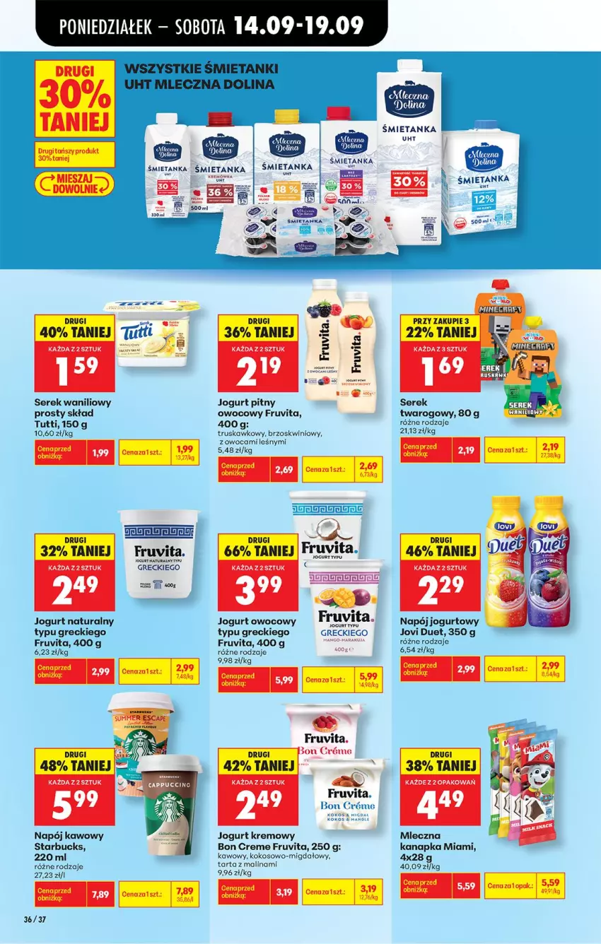 Gazetka promocyjna Biedronka - Od Poniedziałku - ważna 14.09 do 19.09.2026 - strona 50 - produkty: Fa, Goal, Jogurt, Jogurt naturalny, Jogurt owocowy, Jogurt pitny, Kokos, Mleczna kanapka, Napój, Napój jogurtowy, Ser, Serek, Serek twarogowy, Tarta, Tefal