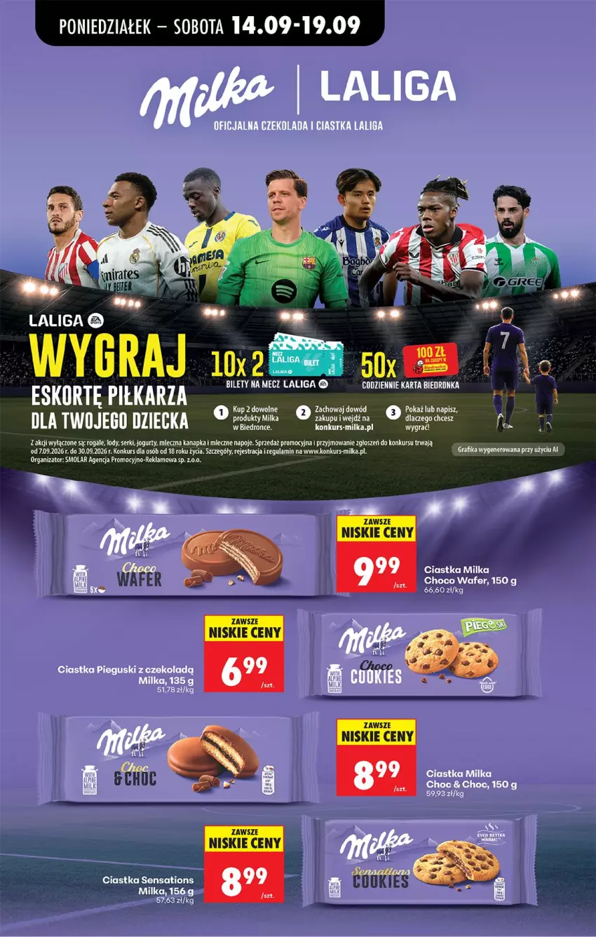 Gazetka promocyjna Biedronka - Od Poniedziałku - ważna 14.09 do 19.09.2026 - strona 76 - produkty: Ciastka, Fa, Jogurt, Lody, Milka, Mleczna kanapka, Mola, Napoje, Rogal, Sati, Ser