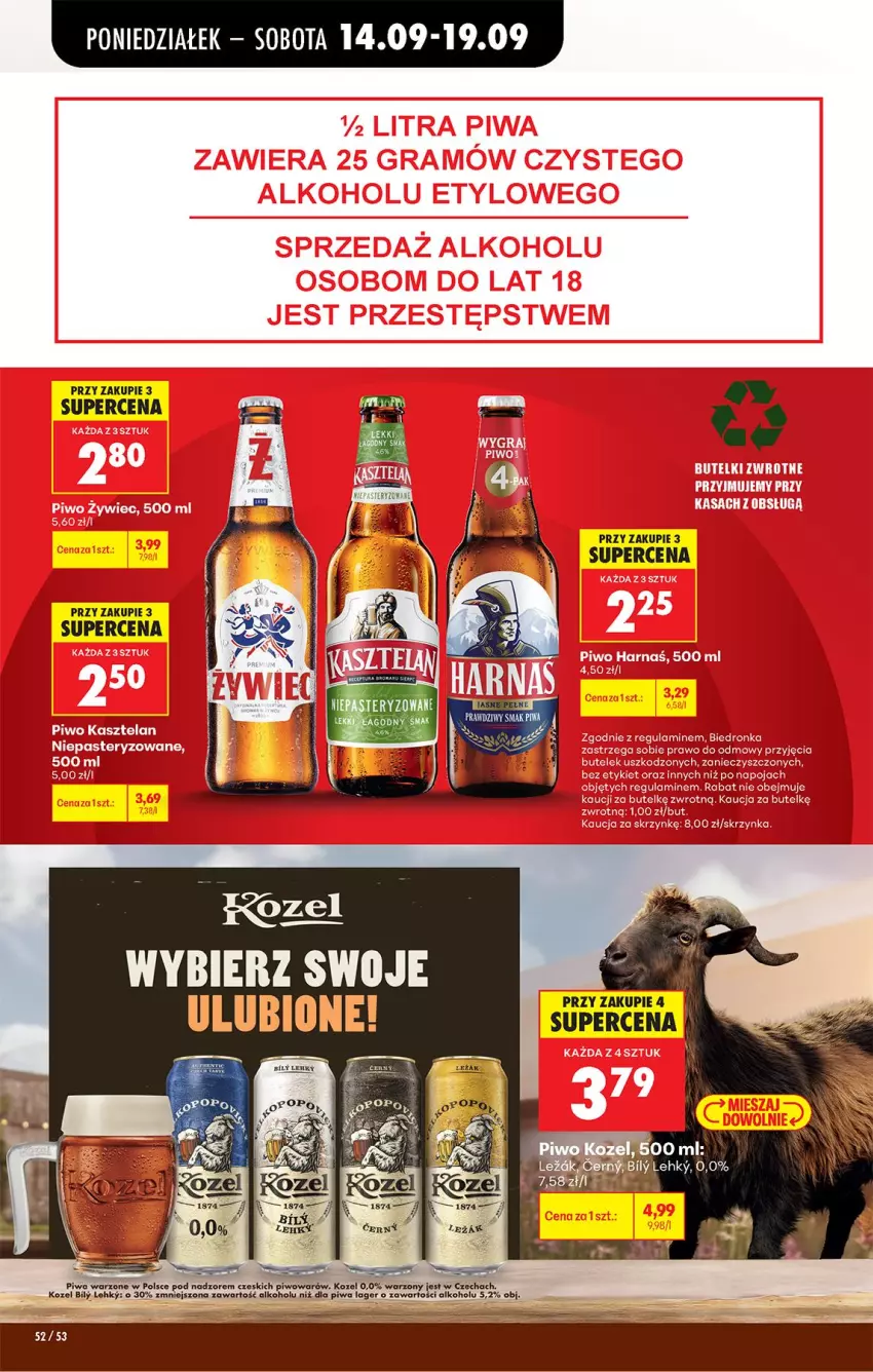 Gazetka promocyjna Biedronka - Od Poniedziałku - ważna 14.09 do 19.09.2026 - strona 78 - produkty: Koc, Kozel, Piwa