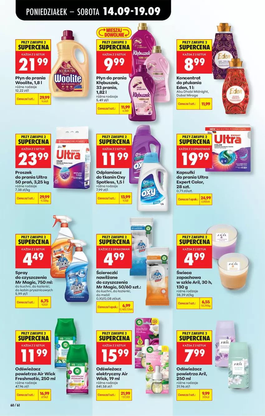 Gazetka promocyjna Biedronka - Od Poniedziałku - ważna 14.09 do 19.09.2026 - strona 88 - produkty: Air Wick, Fa, Kapsułki do prania, Odplamiacz, Płyn do prania, Woolite