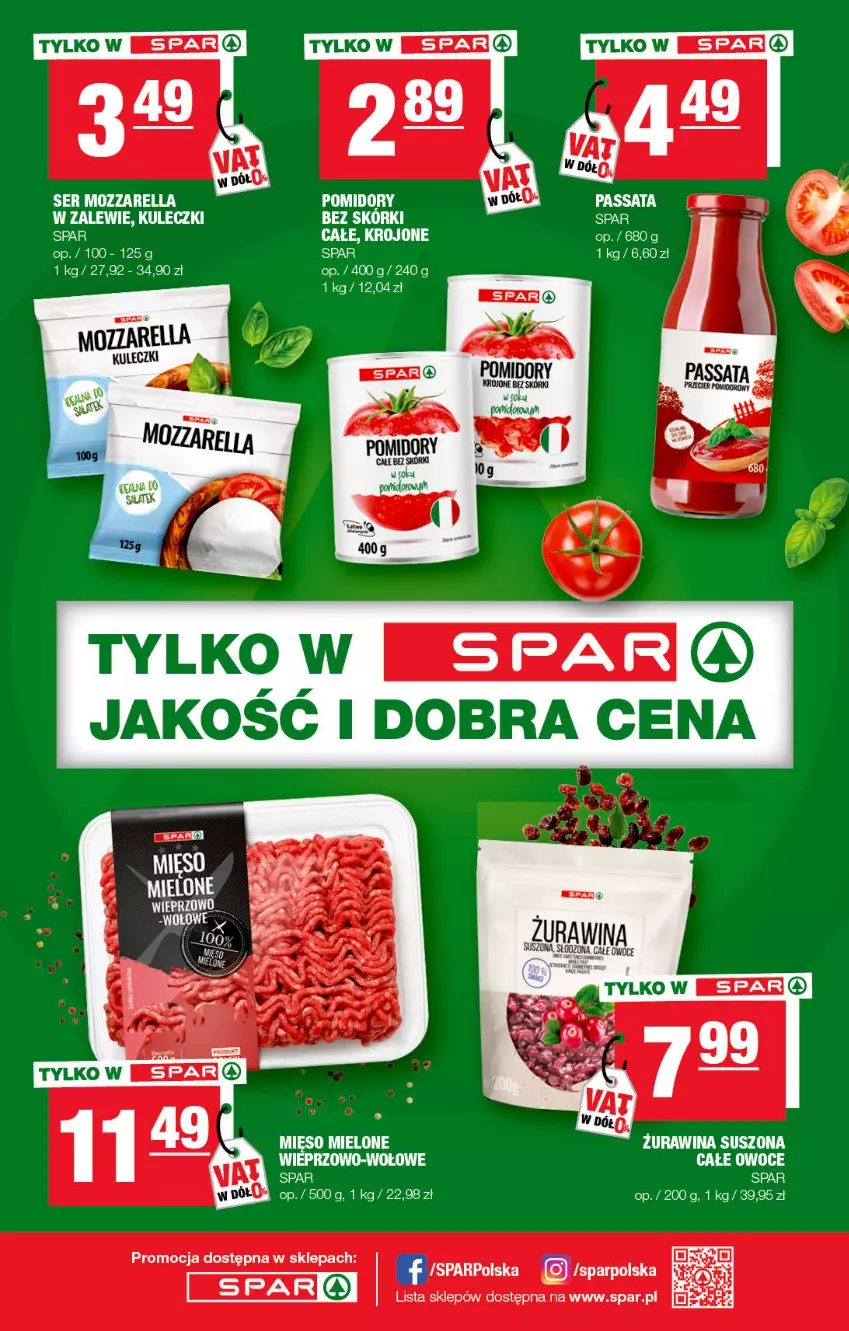 Gazetka promocyjna Spar - Spar - ważna 05.07 do 15.07.2022 - strona 12 - produkty: Mięso, Mięso mielone, Mozzarella, Owoce, Ser