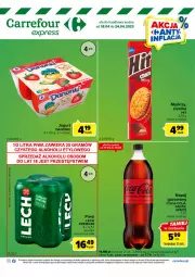 Gazetka promocyjna Carrefour - Gazetka Express - Gazetka - ważna od 24.04 do 24.04.2023 - strona 2 - produkty: Piwa, Piwo, Ciastka, Gra, Jogurt, Danonki, Kosz, Coca-Cola, Napój gazowany, Fanta, Sprite, Napój, Lech Premium, Fa
