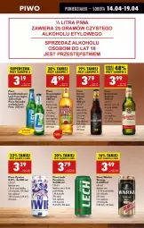 Gazetka promocyjna Biedronka - Od Poniedziałku - Gazetka - ważna od 19.04 do 19.04.2025 - strona 57 - produkty: Piwo, Gin, Warka, Desperados, Limonka, Karmi, Lech Premium