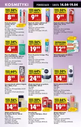 Gazetka promocyjna Biedronka - Od Poniedziałku - Gazetka - ważna od 19.04 do 19.04.2025 - strona 61 - produkty: Woda perfumowana, Balsam po goleniu, Nivea Men, Corega, Płyn do płukania jamy ustnej, Old Spice, Dezodorant, Szczoteczka do zębów, Perfum, Pasta do zębów, Tera, Lacalut, Płyn do płukania, Woda toaletowa, Be Be, Elmex, Colgate, Woda, Advanced Care, Nivea, Szczoteczka, LG