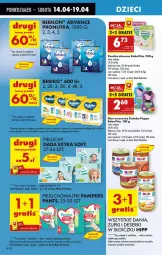 Gazetka promocyjna Biedronka - Od Poniedziałku - Gazetka - ważna od 19.04 do 19.04.2025 - strona 64 - produkty: HiPP, Ser, Por, Mus, Gra, Inka, Pampers, Majtki, BoboVita, O nas, Dada, Bebiko, Deser, Pieluchomajtki, Karmi, Mleko, BEBILON