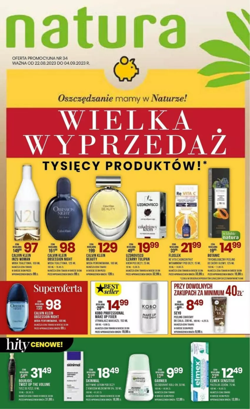 Gazetka promocyjna Drogerie Natura - ważna 22.08 do 04.09.2023 - strona 1 - produkty: Por, SESSIO, Tulipan