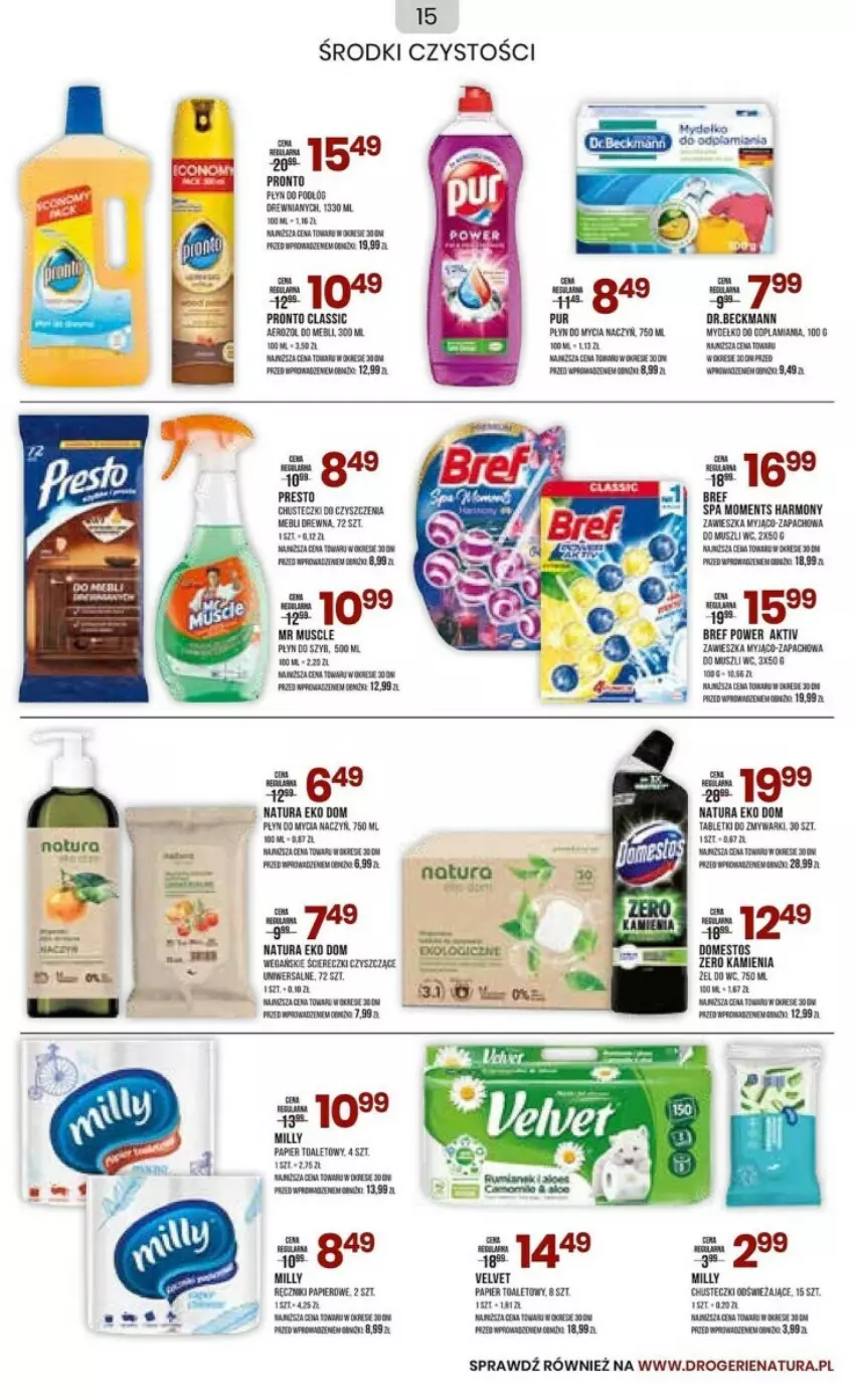 Gazetka promocyjna Drogerie Natura - ważna 22.08 do 04.09.2023 - strona 7 - produkty: Domestos, Moments, Mus, Presto, Veet