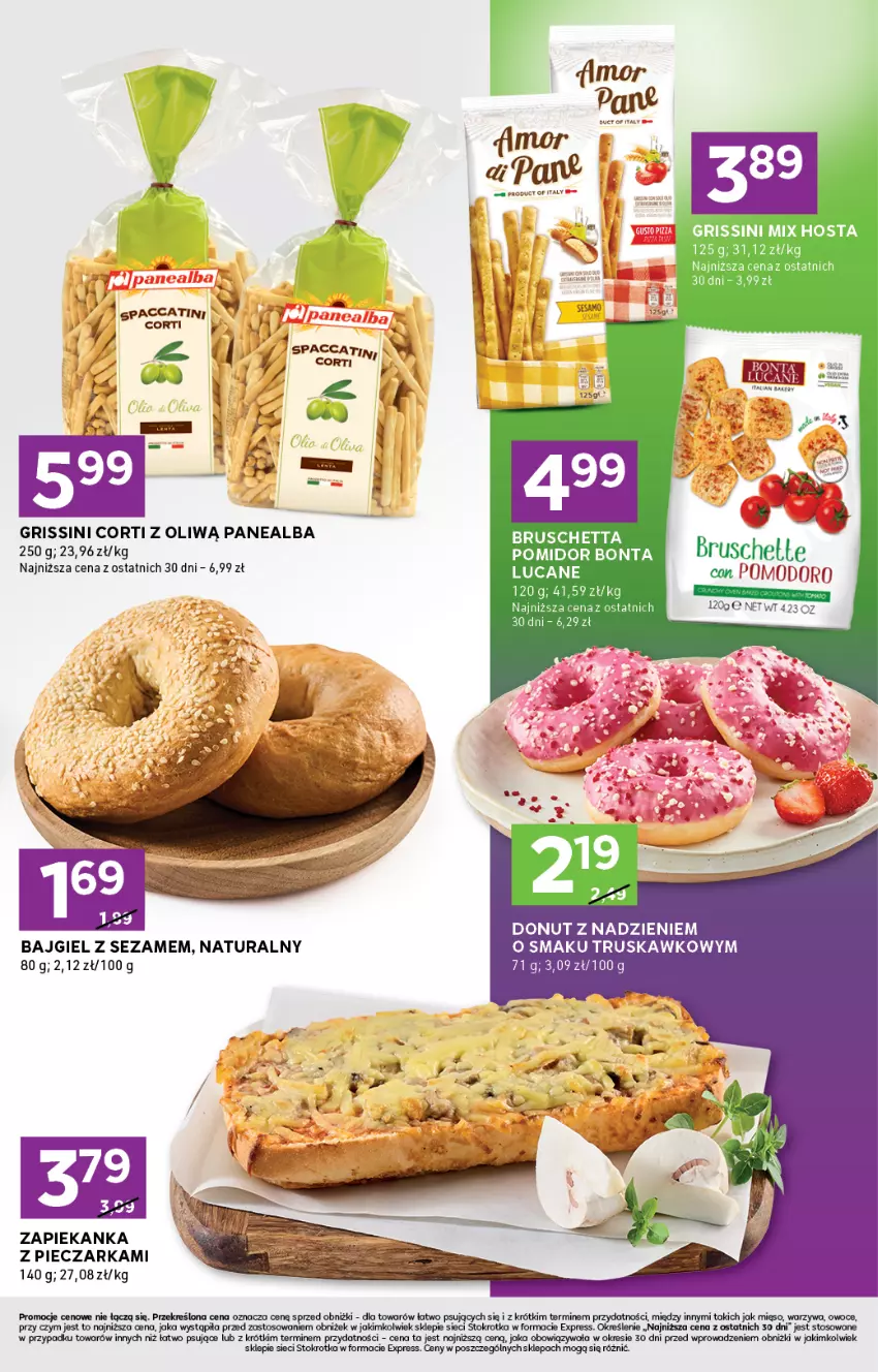 Gazetka promocyjna Stokrotka - Stokrotka Express - ważna 24.07 do 30.07.2025 - strona 3 - produkty: Donut, Grissini, Mięso, Owoce, Piec, Pieczarka, Sezam, Warzywa, Zapiekanka
