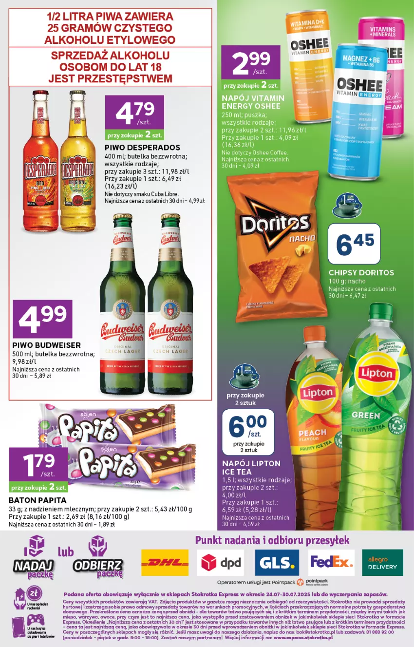 Gazetka promocyjna Stokrotka - Stokrotka Express - ważna 24.07 do 30.07.2025 - strona 5 - produkty: Baton, Desperados, Gra, Lipton, Magnez, O nas, Owoce, Piwa, Piwo, Ser, Wagi, Warzywa
