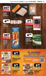 Gazetka promocyjna Netto - Netto Gazetka Food 38/24A - Gazetka - ważna od 21.09 do 21.09.2024 - strona 11 - produkty: Kurczak, Ser, Parówki, Parówki z szynki, Stół, Szynka, Tarczyński, Morliny, Boczek, Kiełbasa, Fa