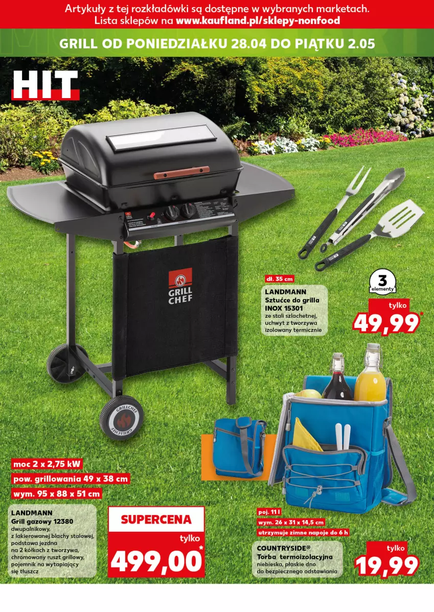 Gazetka promocyjna Kaufland - Mocny Start - ważna 28.04 do 29.04.2025 - strona 28 - produkty: Grill, Grill gazowy, Lakier, Napoje, Piec, Pojemnik, Torba
