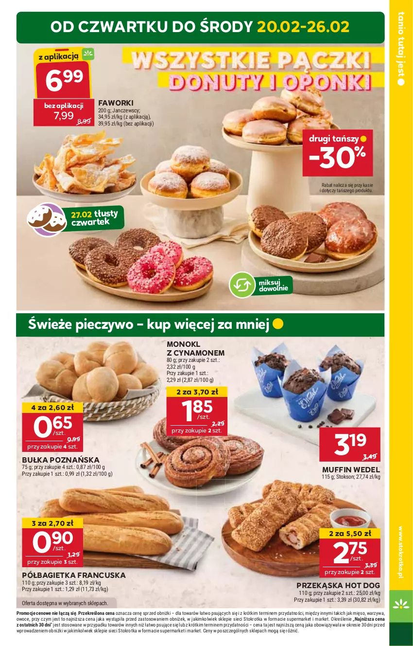 Gazetka promocyjna Stokrotka - Market Opole/Radom - ważna 20.02 do 26.02.2025 - strona 5 - produkty: Bagietka, Bułka, Fa, Faworki, Hot dog, HP, Piec, Pieczywo, Półbagietka